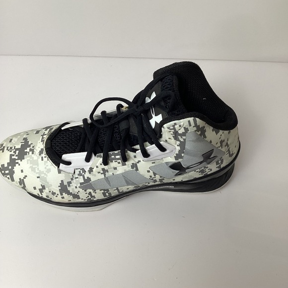 Under Armour Digital Camo Basketball Shoes Men High Top Athletic Sneakers - Picture 12 of 14